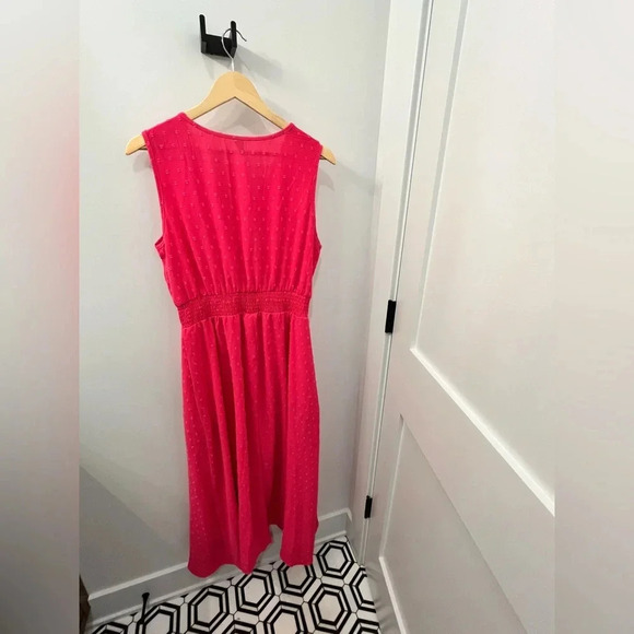 SHEIN Swiss dot A-Line magenta sleeveless dress size Large - Picture 2 of 5